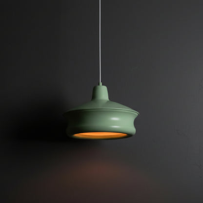 Yeşil Metal Silindir Tavan Aydınlatması