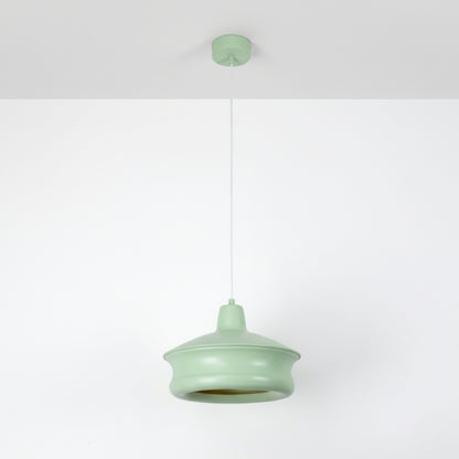 Yeşil Metal Silindir Tavan Aydınlatması