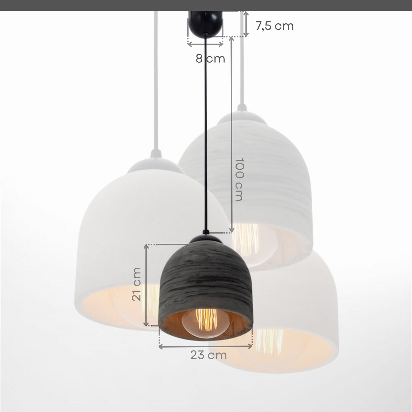 Marble Textured Concrete Ceiling Lighting