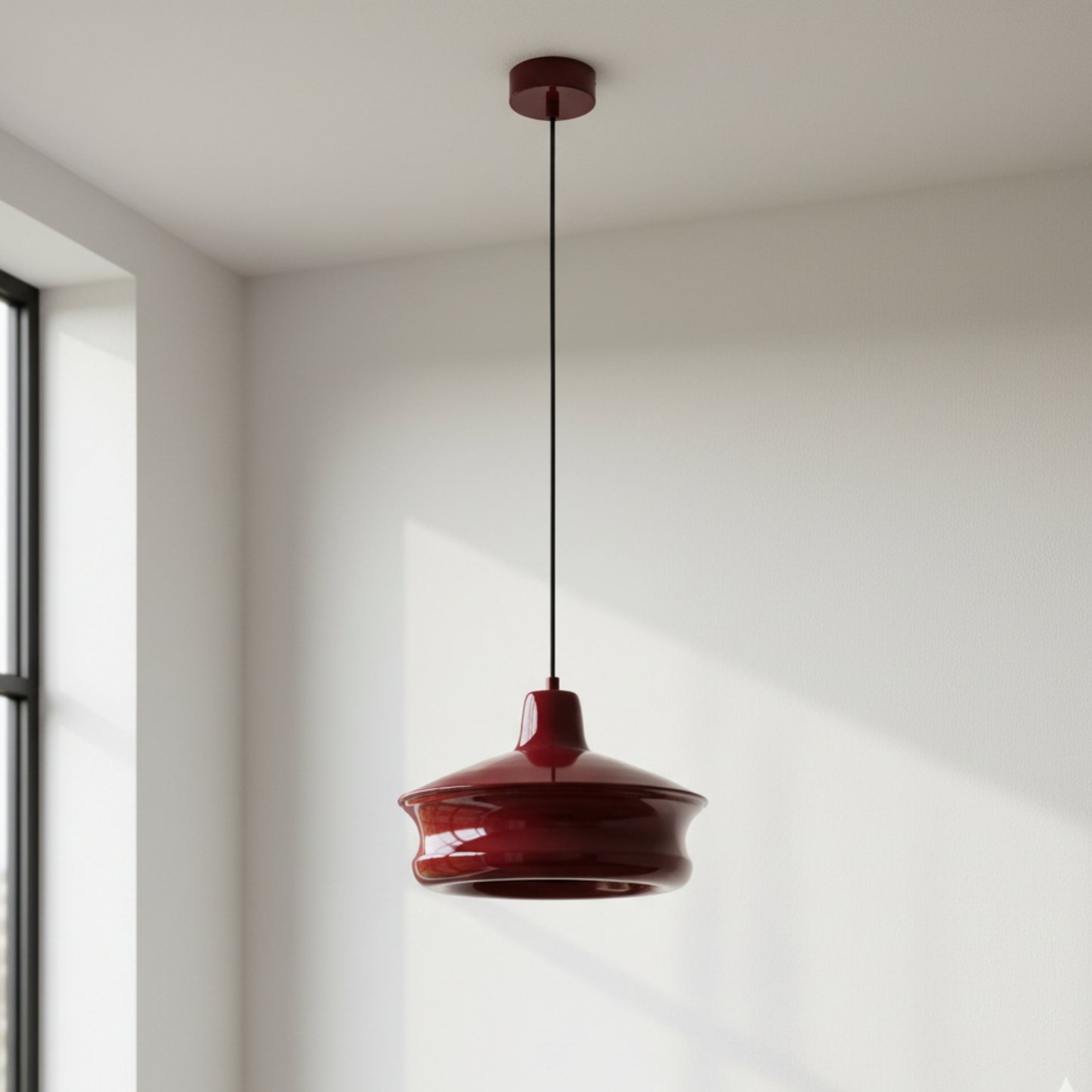 Bordo Metal Silindir Tavan Aydınlatması