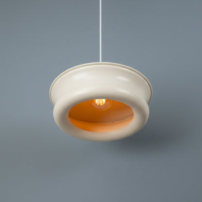 Krem Rengi Metal Silindir Tavan Aydınlatması