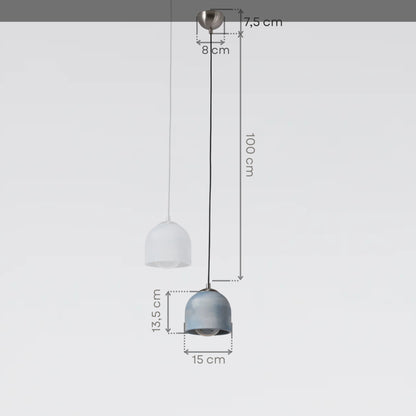 Blue Tumbled Concrete Ceiling Lighting