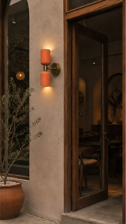 Eskitme Metal Terracotta Silindir Beton Aplik