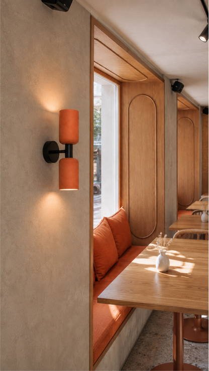 Siyah Metal Terracotta Silindir Beton Aplik