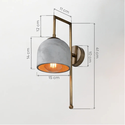 Gri Bronz Metal Detay Beton Aplik