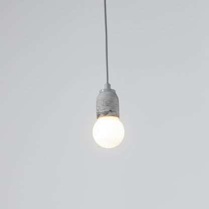 White Cylinder Concrete Pendant Lighting