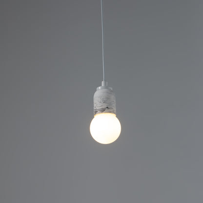 White Cylinder Concrete Pendant Lighting