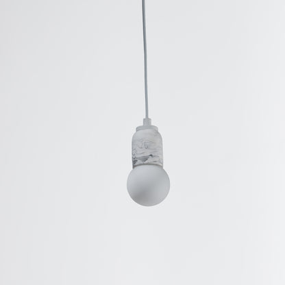 White Cylinder Concrete Pendant Lighting