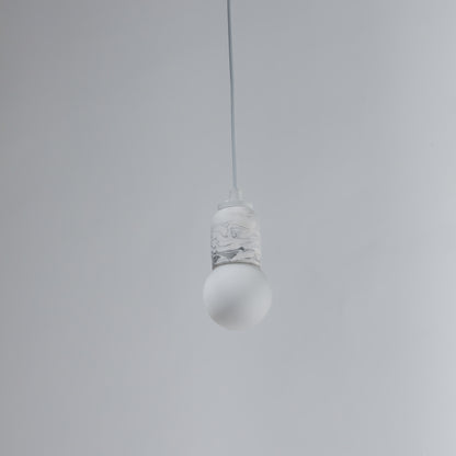 White Cylinder Concrete Pendant Lighting