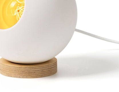 White Round Concrete Table Lamp