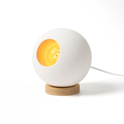 White Round Concrete Table Lamp