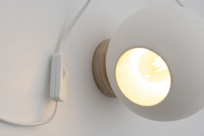 White Round Concrete Table Lamp