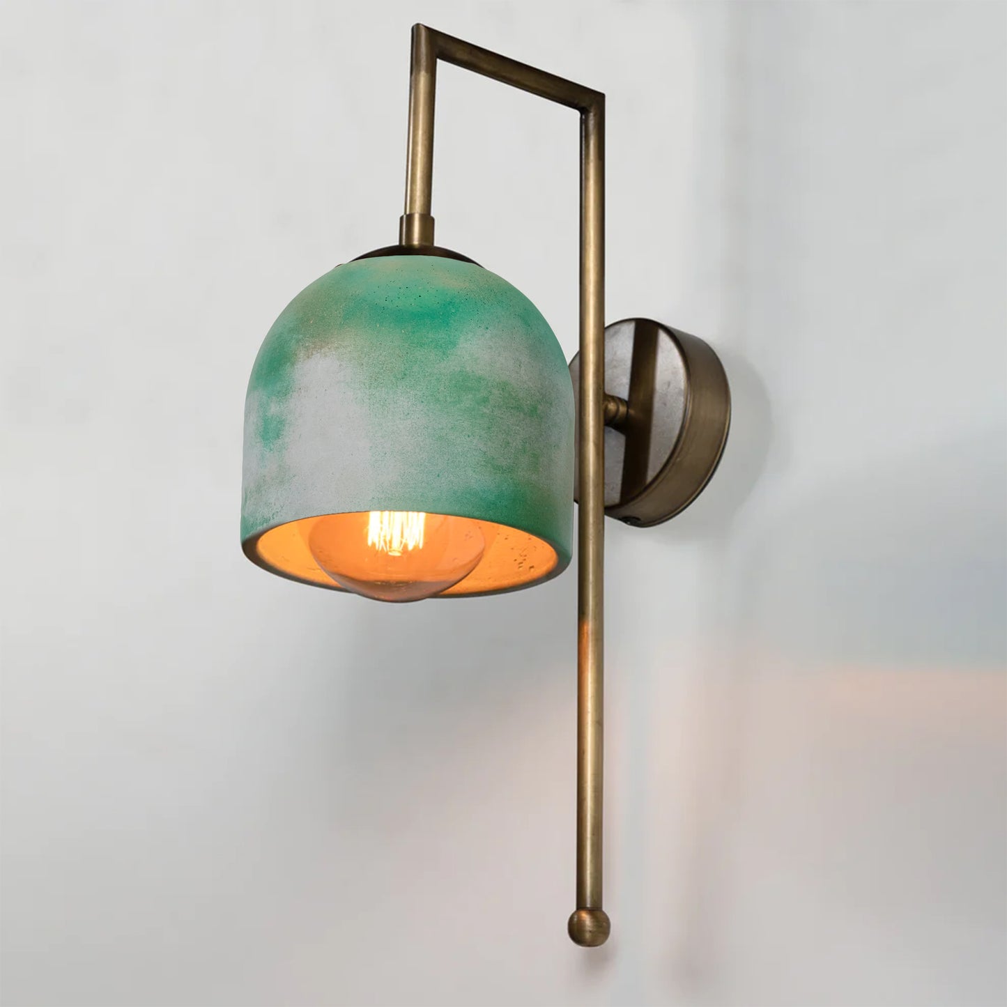 Rust Textured Bronze Metal Detail Sconce