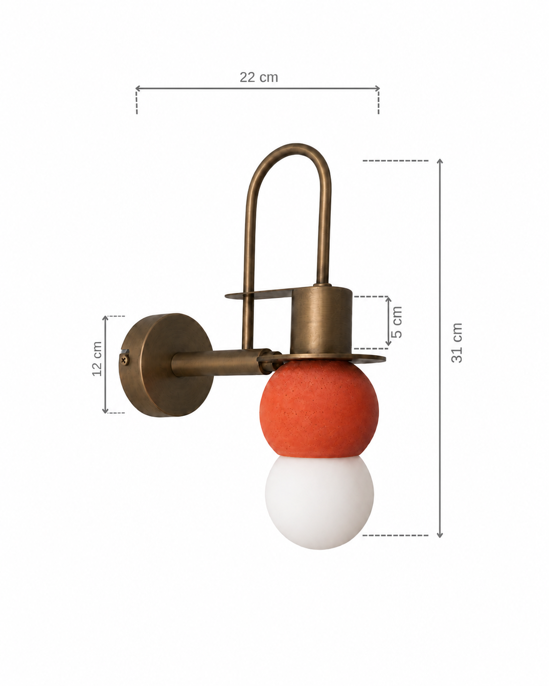 Terracota Küre Eskitme Metal Beton Aplik