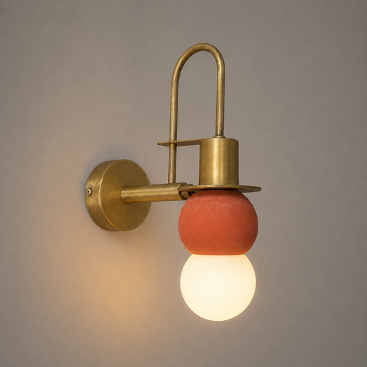 Terracota Küre Pirinç Metal Aplik