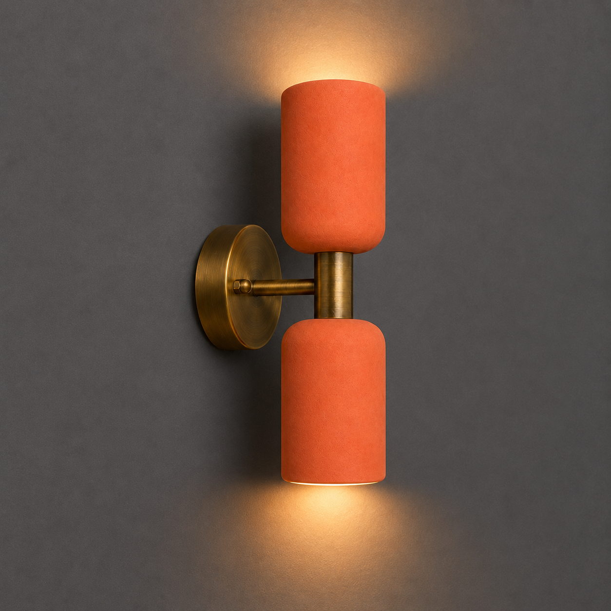 Eskitme Metal Terracota Silindir Aplik