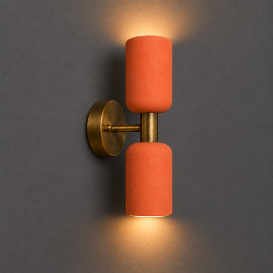 Eskitme Metal Terracota Silindir Aplik