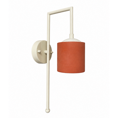 Terracota Silindir Krem Metal Detay Aplik