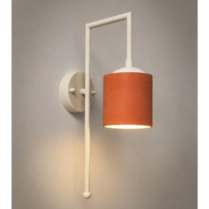 Terracota Silindir Krem Metal Detay Aplik