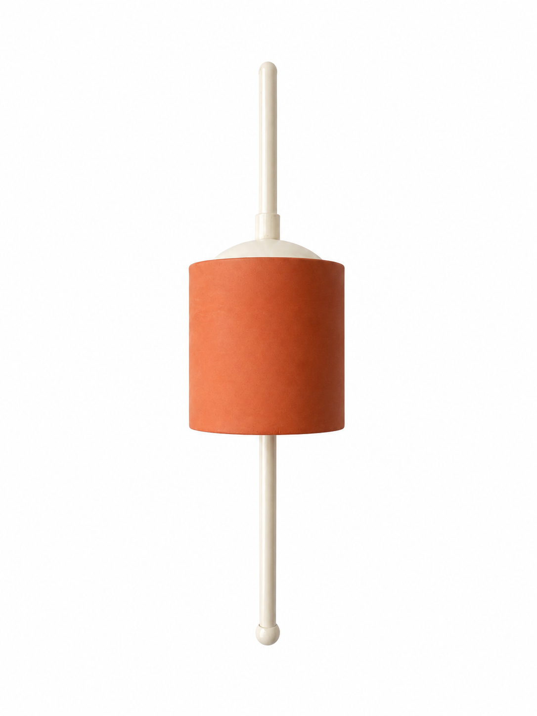 Terracota Silindir Krem Metal Detay Aplik