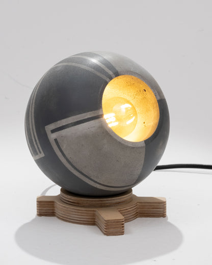 Circuit Round Concrete Table Lamp