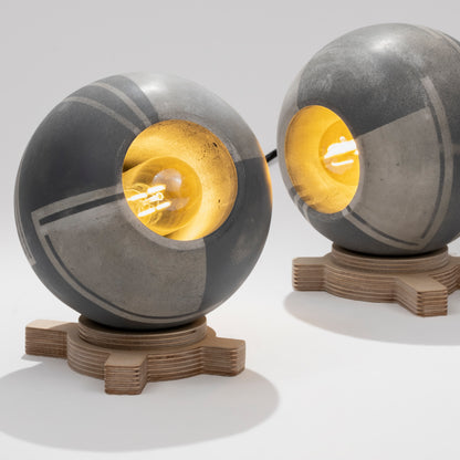 Circuit Round Concrete Table Lamp