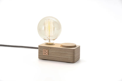 Wooden Table Lamp with Dimmer