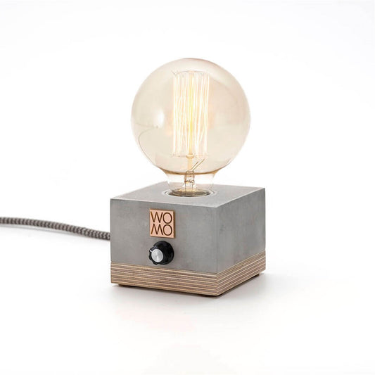 Concrete Table Lamp with Dimmer - Globe