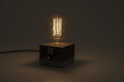Marble Patterned Concrete Table Lamp with Dimmer - Globe
