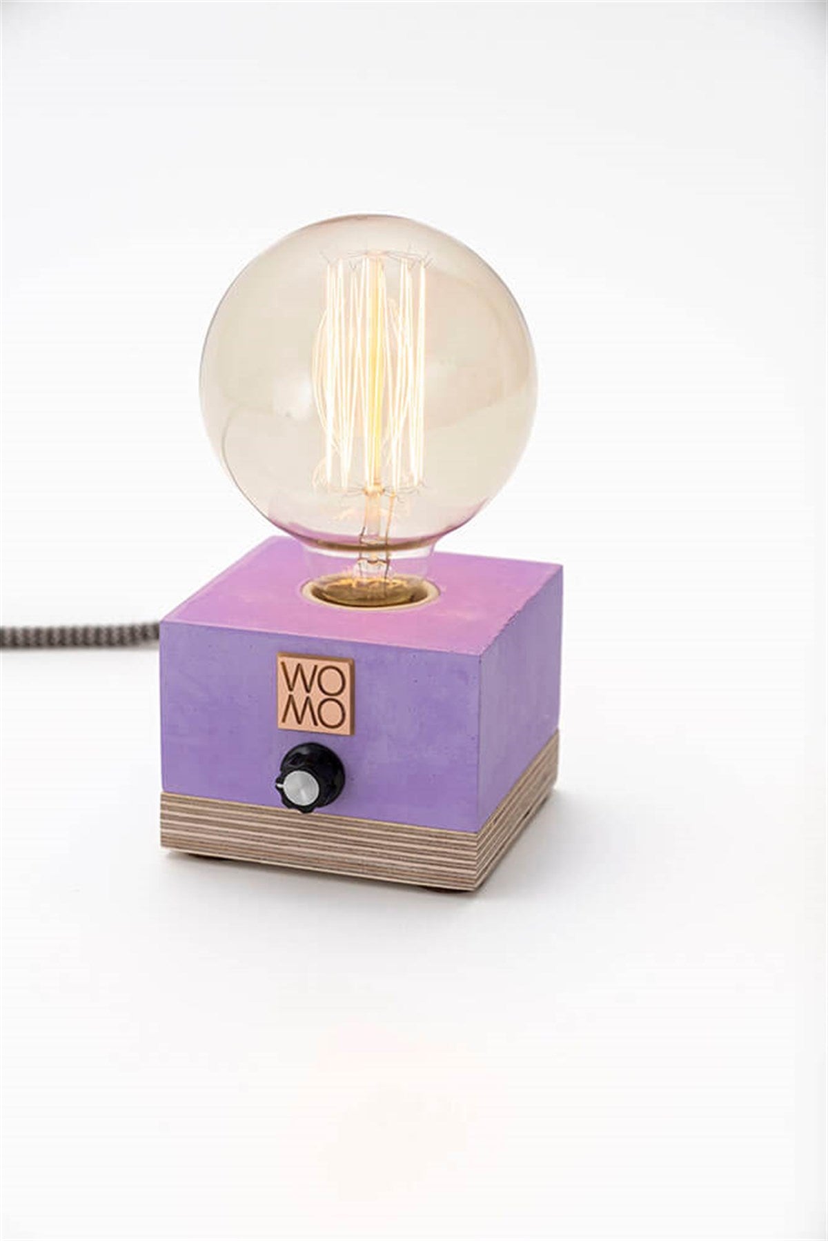 Colored Concrete Table Lamp with Dimmer - Globe