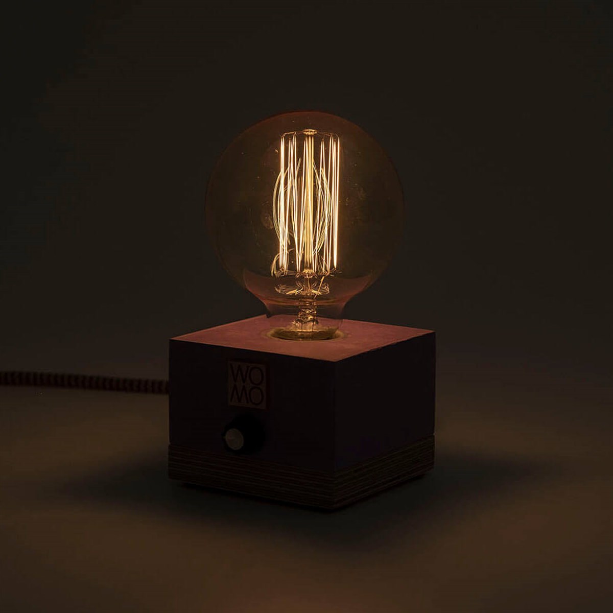 Colored Concrete Table Lamp with Dimmer - Globe