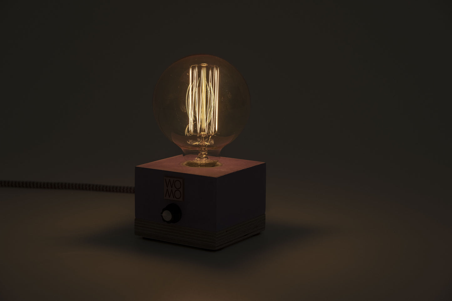 Colored Concrete Table Lamp with Dimmer - Globe