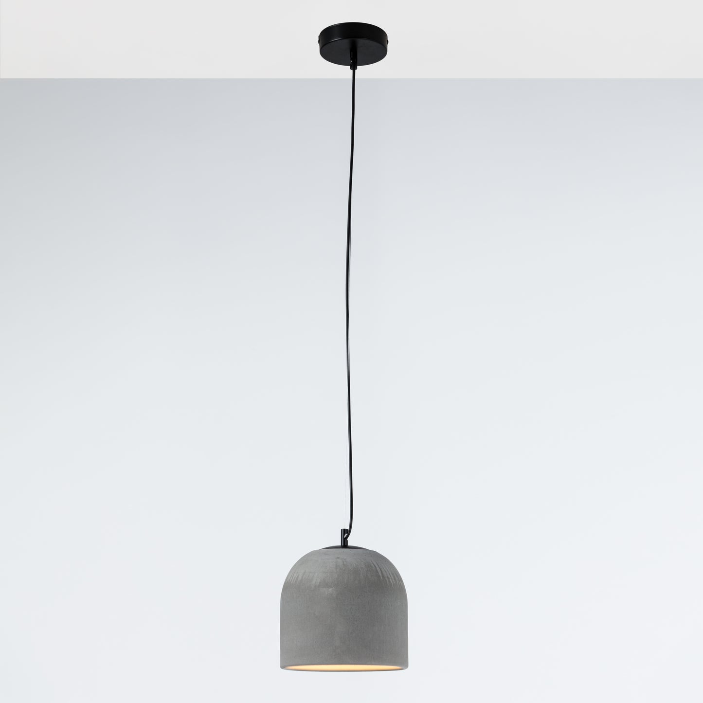 Gray Large Concrete Ceiling Light