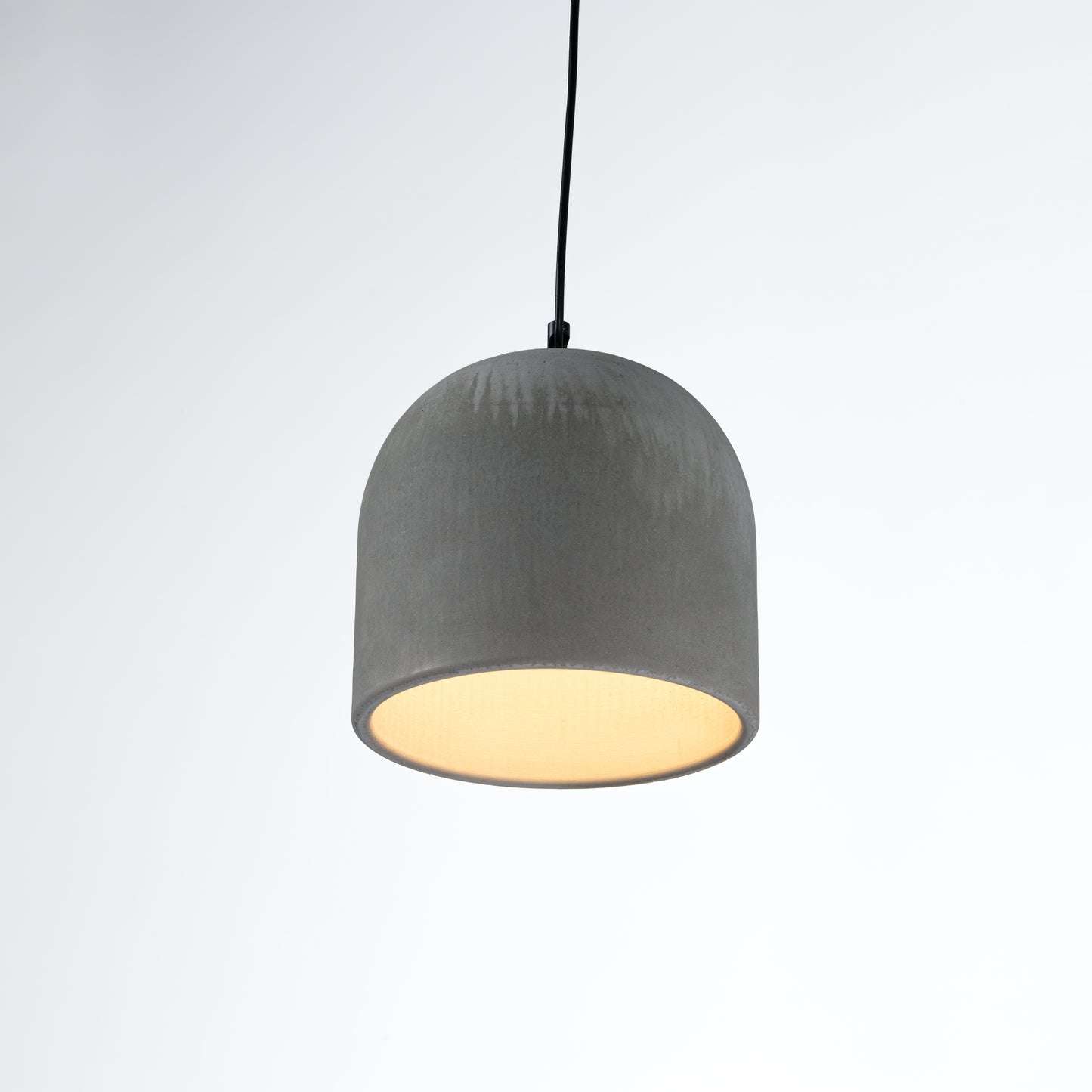 Gray Large Concrete Ceiling Light