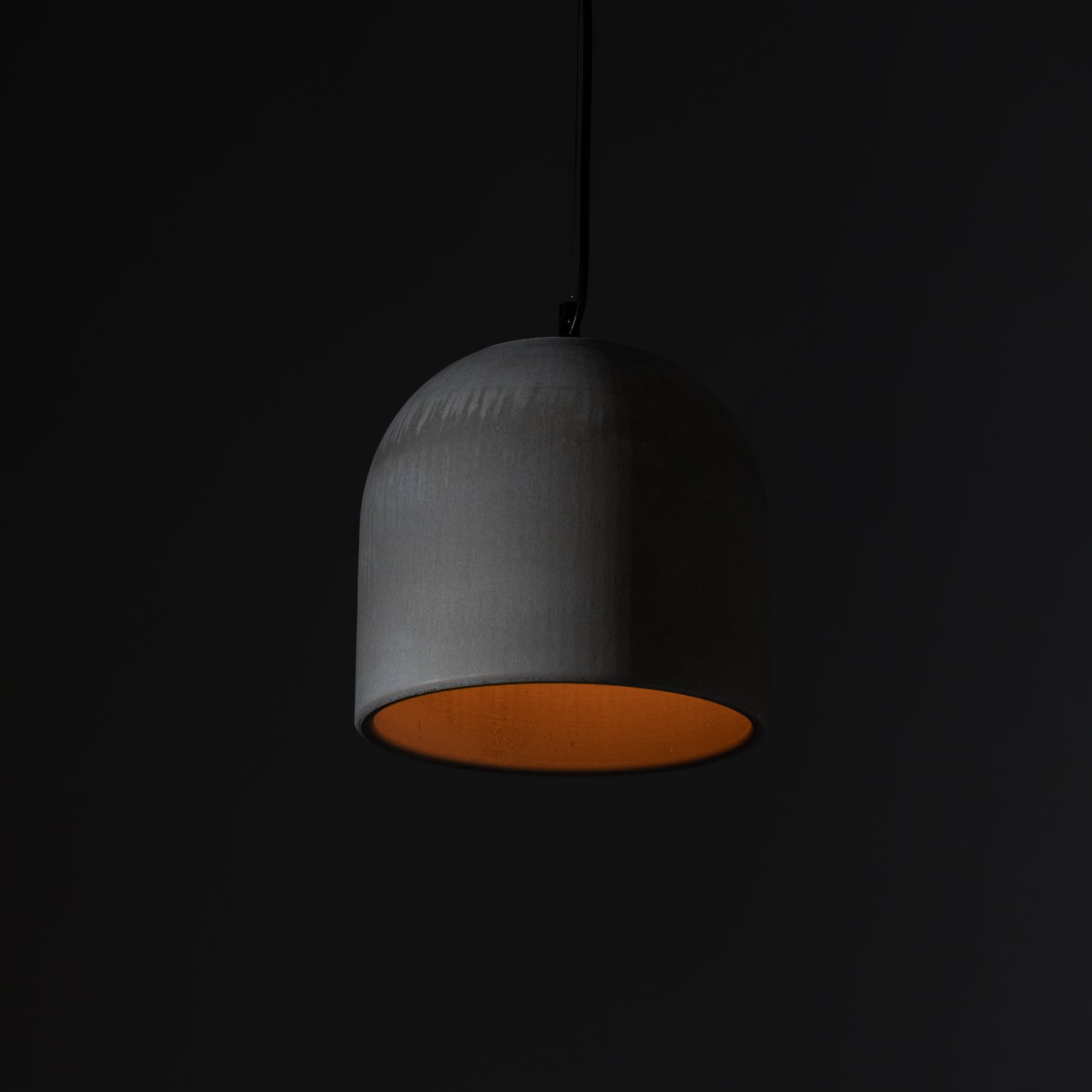 Gray Large Concrete Ceiling Light