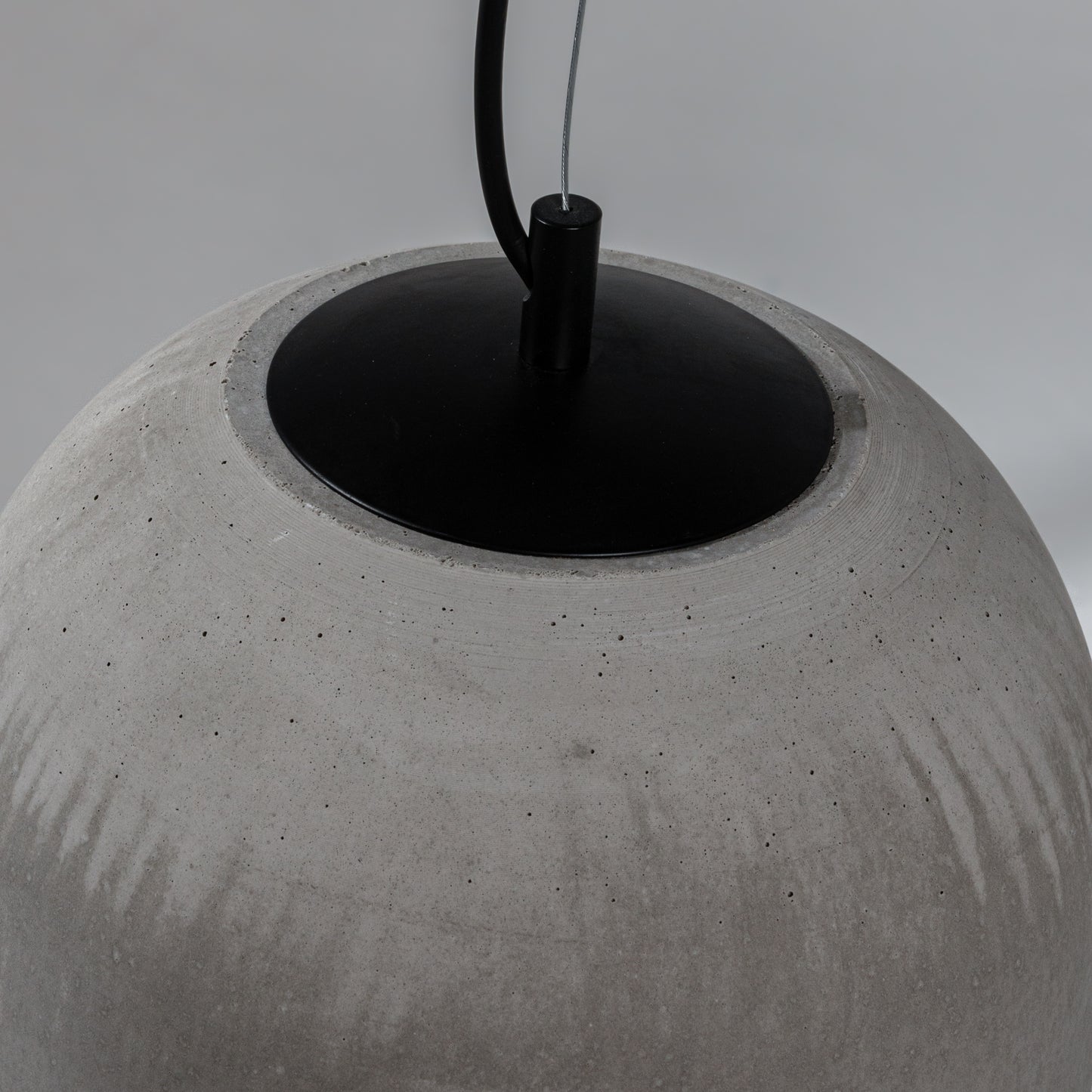 Gray Large Concrete Ceiling Light