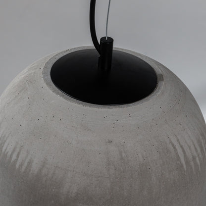Gray Large Concrete Ceiling Light