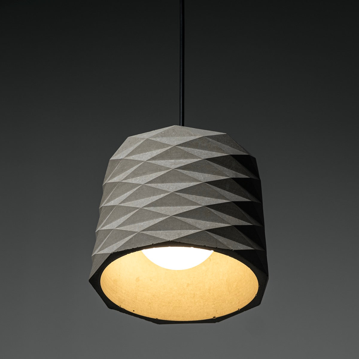 Gray Prism Concrete Ceiling Lighting