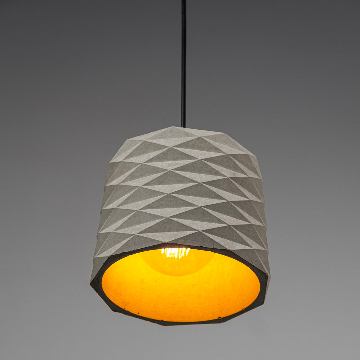 Gray Prism Concrete Ceiling Lighting