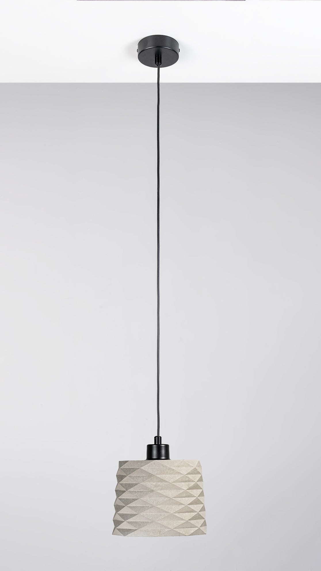 Gray Prism Concrete Ceiling Lighting