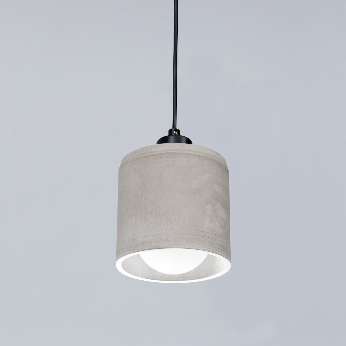 Gray Cylinder Concrete Ceiling Lighting
