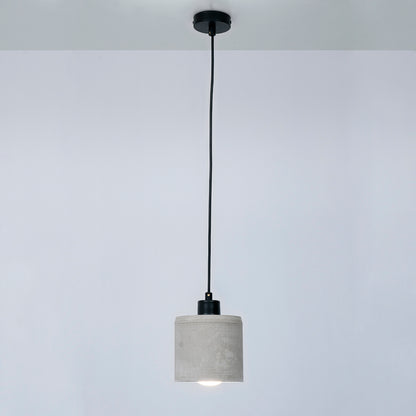 Gray Cylinder Concrete Ceiling Lighting