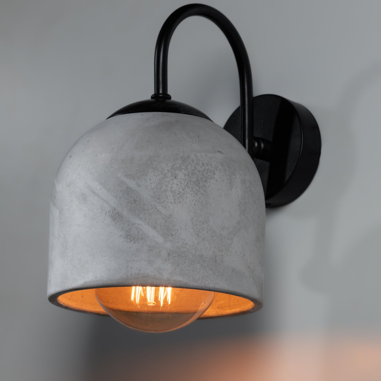 Gray Black Metal Detail Sconce