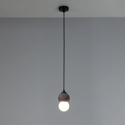 Brown Sphere Concrete Pendant Lighting