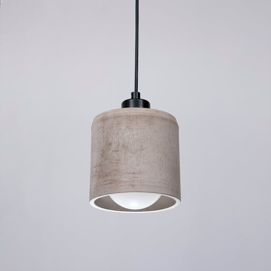 Brown Cylinder Concrete Ceiling Light