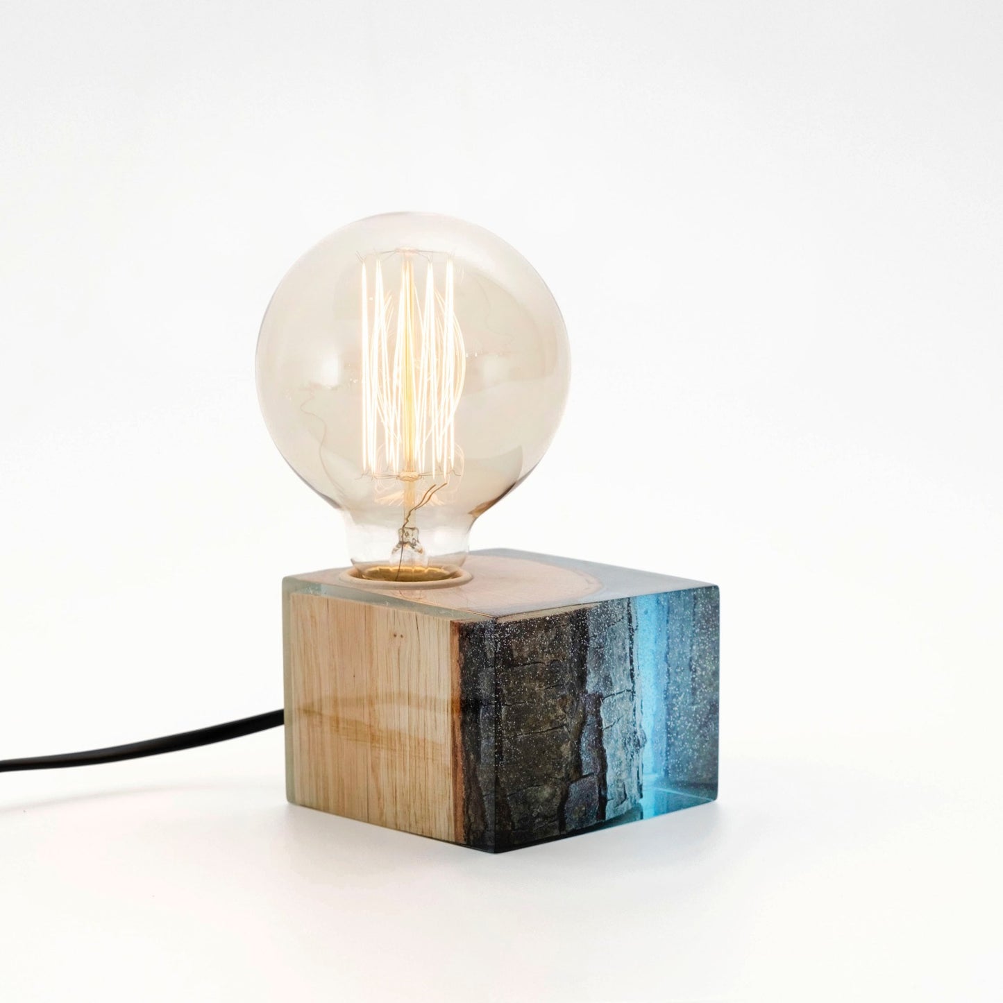 Blue Epoxy Table Lamp