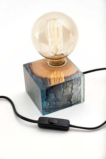 Blue Epoxy Table Lamp