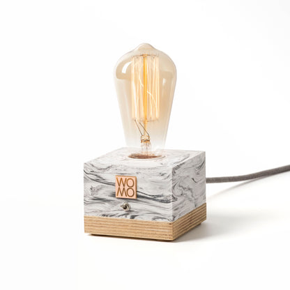 Marble Textured Concrete Table Lamp