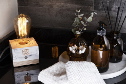 Marble Textured Concrete Table Lamp