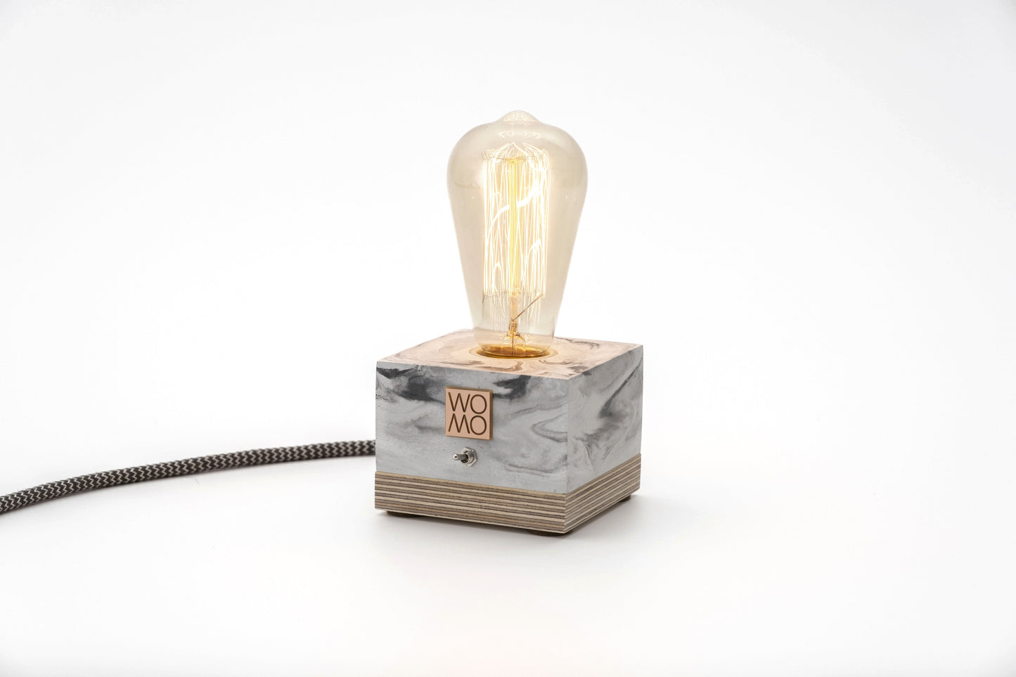 Marble Textured Concrete Table Lamp